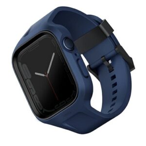 UNIQ Monos apyrankė 2in1 Apple Watch apyrankė + Dėklas Series 4/5/6/7/8/SE/SE2/SE3 44/45mm marine blue