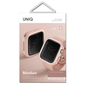 UNIQ Moduo Dėklas Apple Watch Series 4/5/6/7/8/9/SE/SE2/SE3 44/45mm blush-baltos spalvos - Image 5