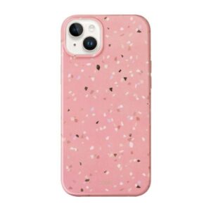 UNIQ Coehl Terrazzo Dėklas Apple iPhone 14 Plus / 15 Plus 6,7" coral rožinės spalvos - Image 1