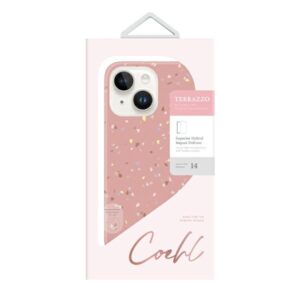 UNIQ Coehl Terrazzo Dėklas Apple iPhone 14 Plus / 15 Plus 6,7" coral rožinės spalvos - Image 5