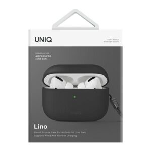 UNIQ Lino Dėklas AirPods Pro 2 gen Silicone ash pilkos spalvos - Image 5