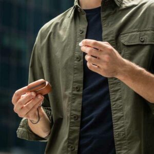UNIQ Dėklas Terra AirPods Pro 2 gen. Genuine Leather (2022/2023) pace mėlynos spalvos - Image 3