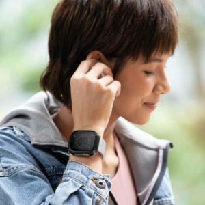 UNIQ Valencia Dėklas Apple Watch Ultra /Ultra 2/ Ultra 3 49 mm. midnight juodos spalvos - Image 3