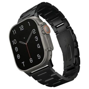 UNIQ Osta apyrankė Apple Watch 42/44/45/49mm Series 1-8/SE/SE2/SE3/Ultra1/2/3 Stainless Steel juodos spalvos