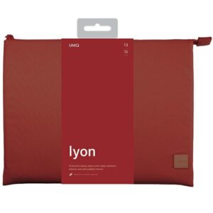 UNIQ Lyon Case laptop Sleeve 14" brick red Waterproof RPET - Image 3