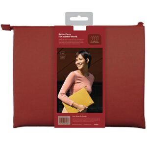 UNIQ Lyon Case laptop Sleeve 14" brick red Waterproof RPET - Image 4