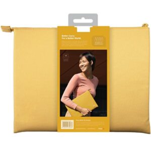 UNIQ Lyon Case laptop Sleeve 14" canary yellow Waterproof RPET - Image 4