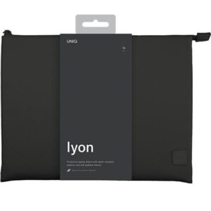 UNIQ Lyon Case laptop Sleeve 16" midnight juodos spalvos Waterproof RPET - Image 3