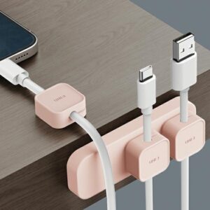 UNIQ Pod Mag magnetic cable organizer + base blush rožinės spalvos - Image 3