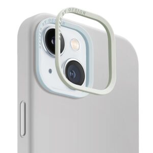 UNIQ dėklas Lino Hue Apple iPhone 15 / 14 / 13 6.1" Magclick Charging chalk pilkos spalvos - Image 3