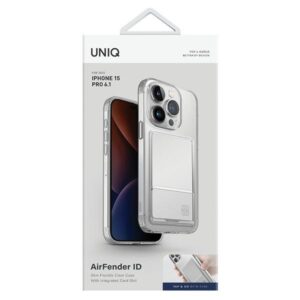 UNIQ dėklas Air Fender ID Apple iPhone 15 Pro 6.1" nude skaidrus Cardslot - Image 2