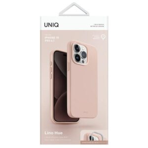 UNIQ dėklas Lino Hue Apple iPhone 15 Pro 6.1" Magclick Charging blush rožinės spalvos - Image 4