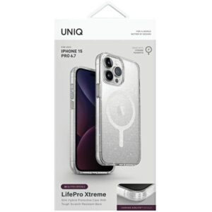 UNIQ dėklas LifePro Xtreme Apple iPhone 15 Pro Max 6.7" Magclick Charging tinsel lucent - Image 6