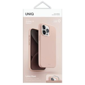 UNIQ dėklas Lino Hue Apple iPhone 15 Pro Max 6.7" Magclick Charging blush rožinės spalvos - Image 4