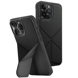 UNIQ dėklas Transforma Apple iPhone 15 Pro Max 6.7" Magclick Charging ebony juodos spalvos - Image 1