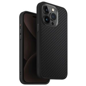 UNIQ dėklas Keva Apple iPhone 15 Pro Max 6.7" Magclick Charging carbon juodos spalvos - Image 1