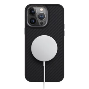 UNIQ dėklas Keva Apple iPhone 15 Pro Max 6.7" Magclick Charging carbon juodos spalvos - Image 2