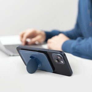 UNIQ Flixa magnetic card wallet with stand navy blue - Image 7
