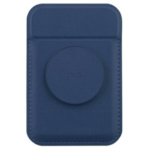 UNIQ Flixa magnetic card wallet with stand navy blue