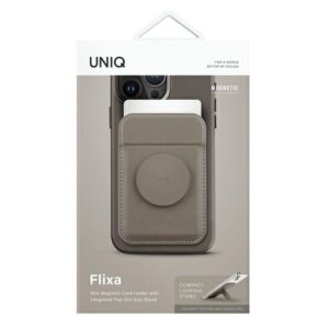 UNIQ Flixa Magnetic Card Wallet with Stand Gray/Flint Gray MagSafe - Image 2