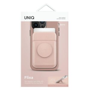 UNIQ Flixa Magnetic Card Wallet with Stand Pink/Blush Pink MagSafe - Image 2