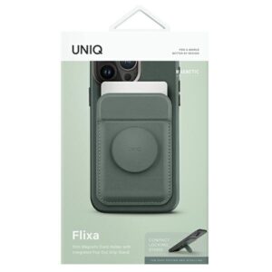 UNIQ Flixa Magnetic Card Wallet with Stand Green/Lichen Green MagSafe - Image 2
