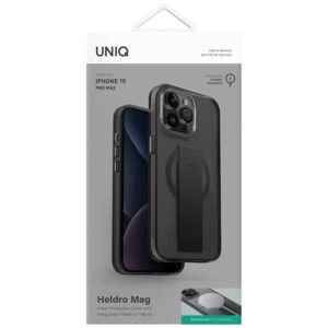 UNIQ Heldro Mag Apple iPhone 15 Pro Max 6.7" Magclick Charging dėklas juodos spalvos vapour smoke - Image 2