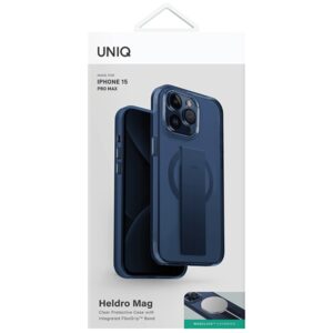 UNIQ Heldro Mag Apple iPhone 15 Pro Max 6.7" Magclick Charging dėklas blue ultramarine deep blue - Image 2
