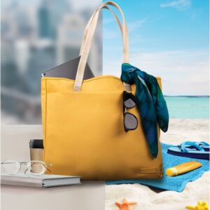 UNIQ krepšys kompiuteriui Hava 16" canary yellow RPET - Image 5