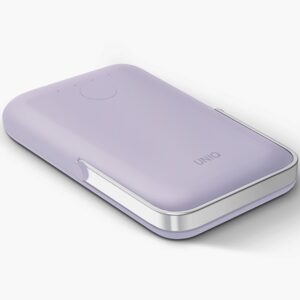 UNIQ Powerbank Hoveo 5000mAh USB-C 20WPD Fast charge Wireless Magnetic levandų spalvos - Image 5