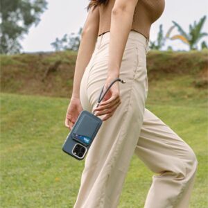 UNIQ Coehl Laurel Handstrap universal cord for phone on hand juodos spalvos - Image 3