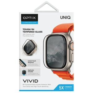 UNIQ Optix Vivid Apple Watch Ultra 49 mm clear tempered glass with applicator UNIQ-49MM-VIVIDCLEAR - Image 8