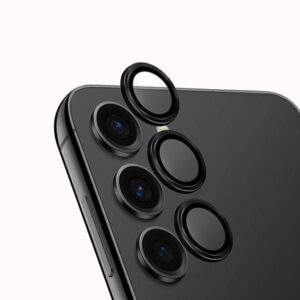 UNIQ Optix Aluminum Camera Lens Protector Samsung S24 S921 midnight juodos spalvos camera lens protector with ap