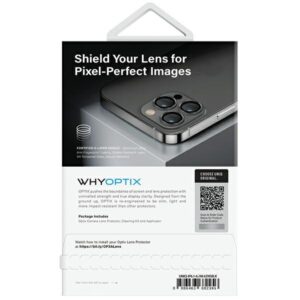 UNIQ Optix Aluminum Camera Lens Protector Apple iPhone 14 6.1" /14 Plus 6.7" midnight black glass skirtas both - Image 4