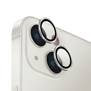 UNIQ Optix Aluminum Camera Lens Protector Apple iPhone 14 6.1" /14 Plus 6.7" sterling silver glass on the - Image 1
