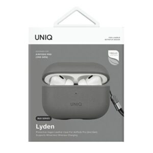 UNIQ Lyden DS AirPods Pro 2 gen (2022/2023) dėklas pilkos spalvos-juodos spalvos/charcoal pilkos spalvos-juodos spalvos - Image 5