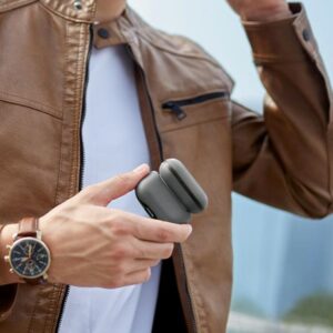UNIQ Lyden DS AirPods Pro 2 gen (2022/2023) dėklas pilkos spalvos-juodos spalvos/charcoal pilkos spalvos-juodos spalvos - Image 4