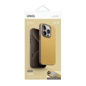 UNIQ Lyden DS Apple iPhone 15 Pro 6.1" Magclick Charging dėklas yellow-pilkos spalvos canary yellow-flint pilkos spalvos - Image 6
