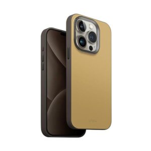 UNIQ Lyden DS Apple iPhone 15 Pro Max 6.7" Magclick Charging dėklas yellow-pilkos spalvos canary yellow-flint pilkos spalvos - Image 1