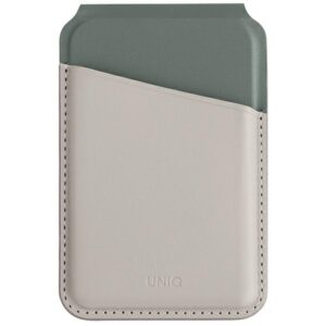 UNIQ Lyden DS magnetic wallet RFIDi phone stand beige-žalios spalvos/ivory-lichen žalios spalvos