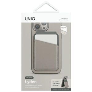 UNIQ Lyden DS magnetic wallet RFIDi phone stand beige-žalios spalvos/ivory-lichen žalios spalvos - Image 6
