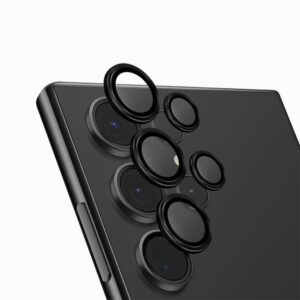 UNIQ Optix Aluminum Camera Lens Protector Samsung Galaxy S24 Ultra S928 midnight black camera lens glass - Image 1