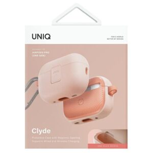 UNIQ Clyde Lock Dėklas AirPods Pro 2 (2022/2023) powder rožinės spalvos-rožinės spalvos/light rožinės spalvos-crepe rožinės spalvos - Image 7