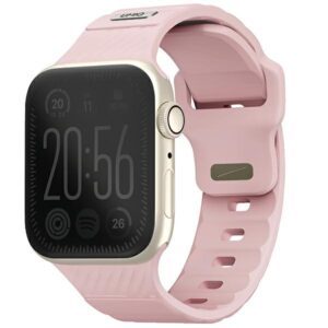 UNIQ Stride Apple Watch Series 1/2/3/4/5/6/7/8/9/SE/SE2/SE3 38/40/41mm FKM Rubber apyrankė rožinės spalvos/Pale