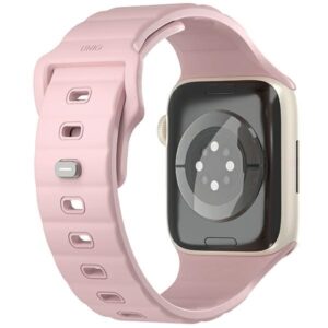 UNIQ Stride Apple Watch Series 1/2/3/4/5/6/7/8/9/SE/SE2/SE3 38/40/41mm FKM Rubber apyrankė rožinės spalvos/Pale - Image 2