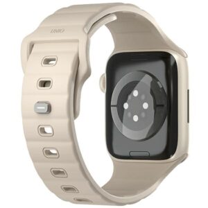 UNIQ apyrankė Stride Apple Watch Series 1/2/3/4/5/6/7/8/9/SE/SE3 38/40/41mm FKM Rubber apyrankė khaki/pale - Image 2