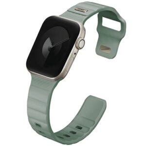 UNIQ Stride Apple Watch Series 1/2/3/4/5/6/7/8/9/SE/SE2/SE3 38/40/41mm FKM Rubber apyrankė Mint/Ice - Image 3