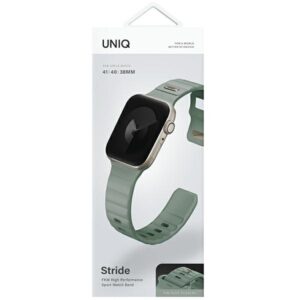 UNIQ Stride Apple Watch Series 1/2/3/4/5/6/7/8/9/SE/SE2/SE3 38/40/41mm FKM Rubber apyrankė Mint/Ice - Image 7
