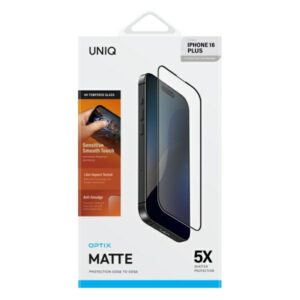 UNIQ Optix Matte Apple iPhone 16 Plus 6.7" Matte Apsauginis stiklas su aplikatoriumi - Image 2