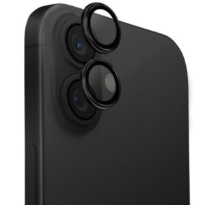 UNIQ Optix Aluminium Camera Lens Protector Apple iPhone 16 6.1" /16 Plus 6.7" midnight juodos spalvos szkło na obie